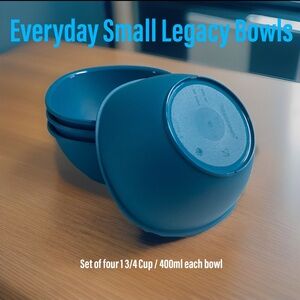 Tupperware Legacy Reheatable Small Bowl Set-Peacock